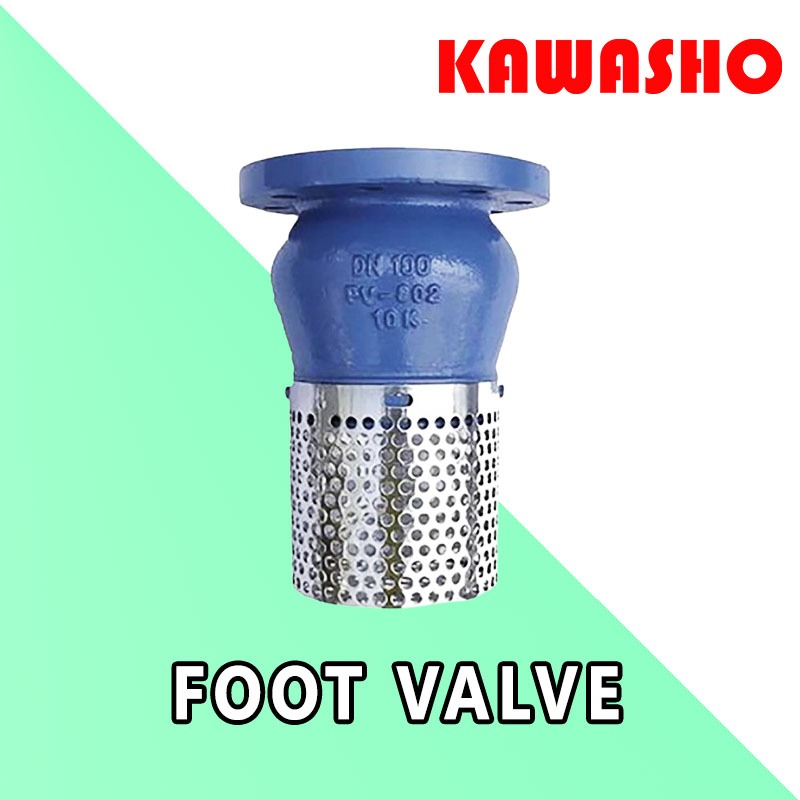 2" 2 1/2" 3" 4" 5" 6" ฟุตวาล์วเหล็กหล่อหน้าแปลน K702-10K ″KAWASHO″