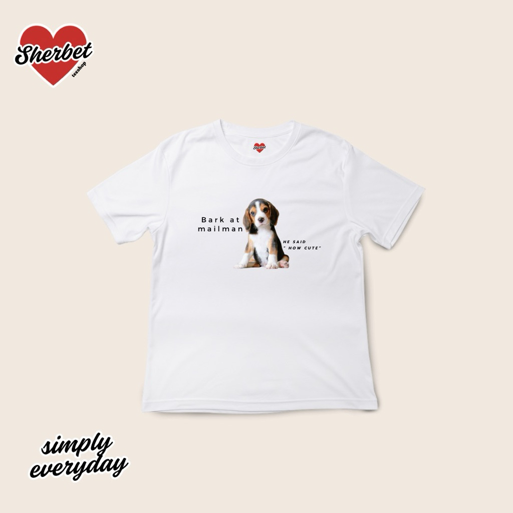 sherbetteeshop|เสื้อยืดลายน้องบีเกิ้ล Bark at mailman
