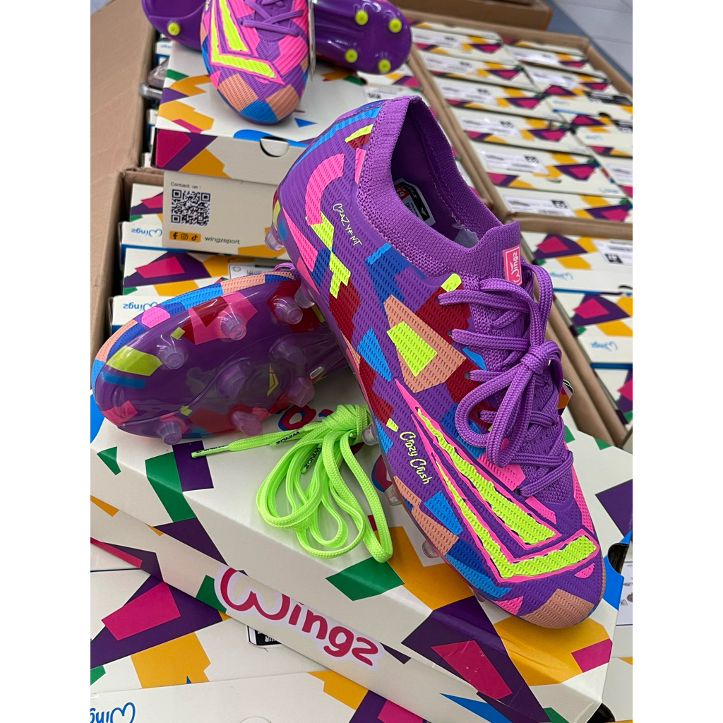 รองเท้าสตั๊ดหุ้มข้อ Wingz CRAZY CRUSH  PRO รุ่น ท็อป
