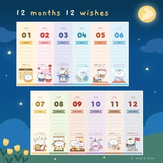 แพลนเนอร์ ปฏิทินตั้งโต๊ะ HAPPY 2026 🎯 ตั้งเป้าหมาย ติดตามผล Habit Mood Tracker Calendar 2569