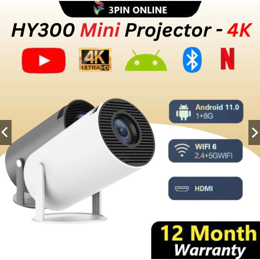 Projector mini Hy300 Pro 4K