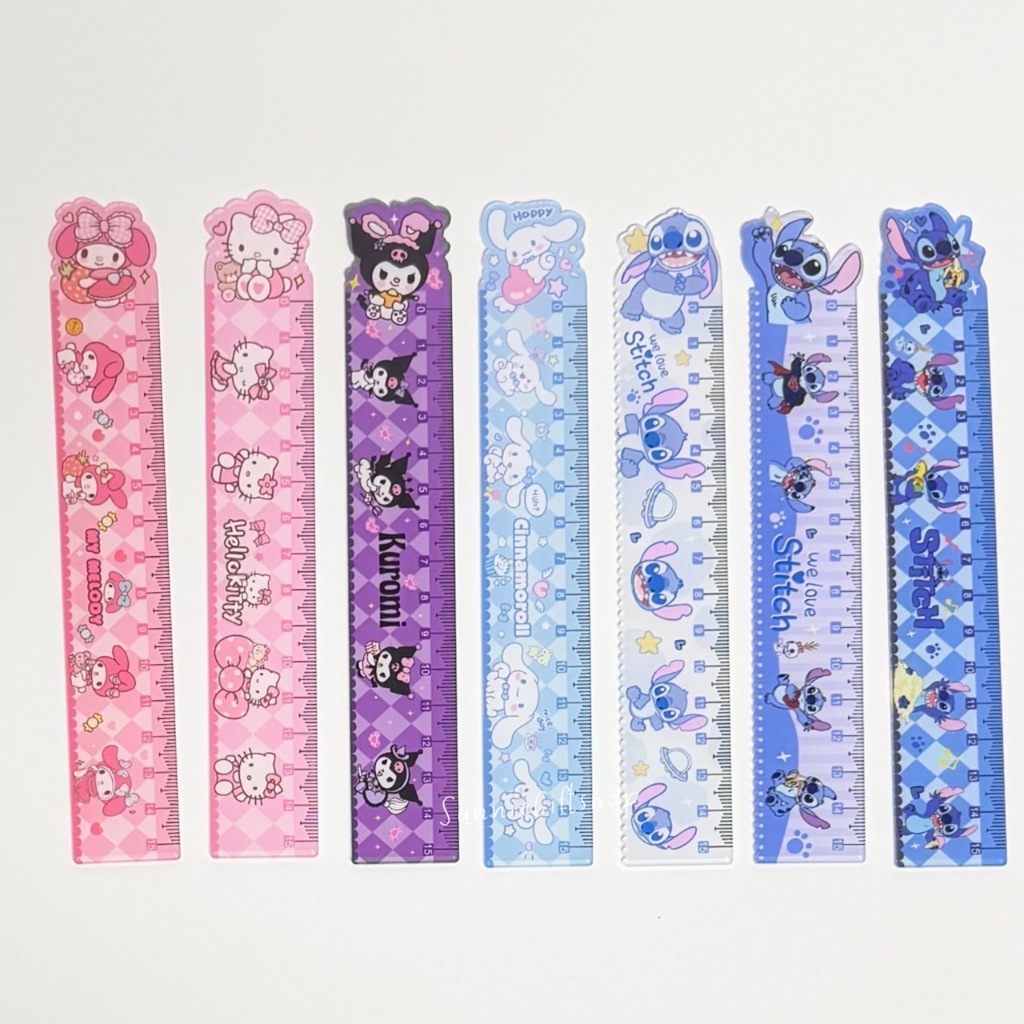 ไม้บรรทัด พลาสติก ลายการ์ตูน 15cm ลายด้านเดียว **สั่งขั้นต่ำ2ชิ้นนะคะ**