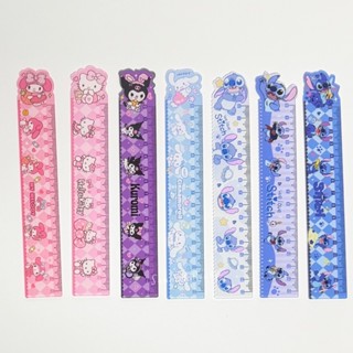 ไม้บรรทัด พลาสติก ลายการ์ตูน 15cm ลายด้านเดียว