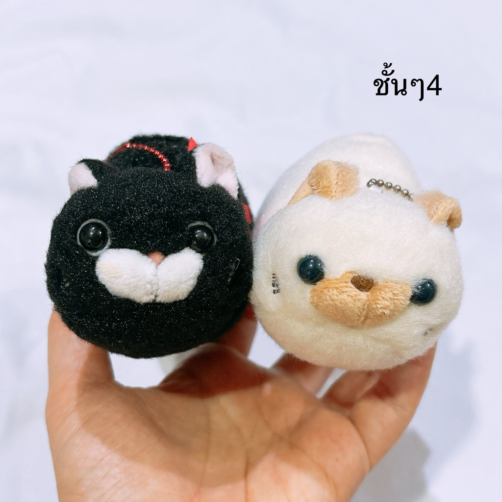คู่ พวงกุญแจ ตุ๊กตา แมว amuse แมวดำ แมววิเชียรมาศ cat อมูส