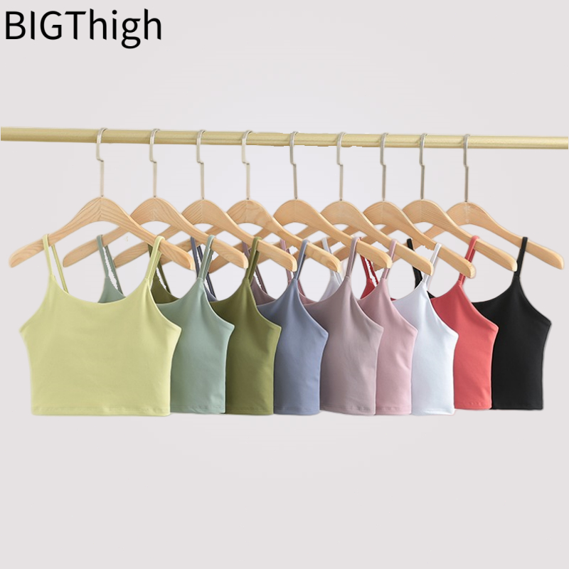 Big Thigh สปอร์ตบราพร้อมแผ่นรองหน้าอกใส่ออกกำลังกายแบบบางสวยงามสำหรับผู้หญิงเล่นโยคะเสื้อชั้นใน
