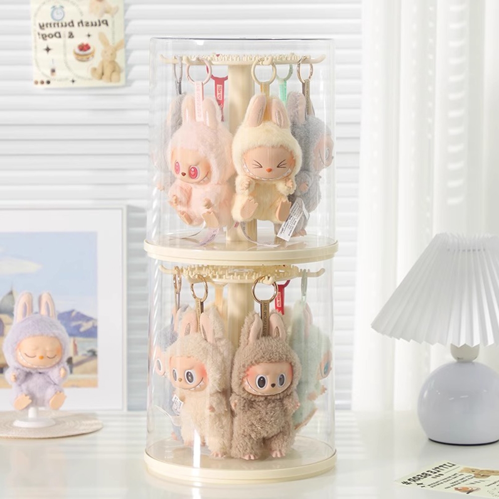 กล่องใส่โมเดล กล่องฟิกเกอร์ Labubu หมุนได้360° ตู้โมเดล รองรับตุ๊กตาได้ 8-10 ตัว ลักษณะสวยงาม มีสองสีให้เลือก