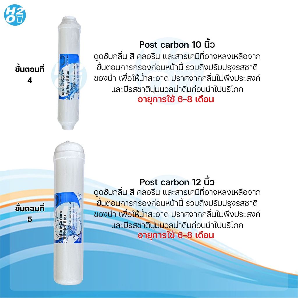 ชุดไส้กรองน้ำดื่ม ไส้กรองน้ำ Uni pure 5 ขั้นตอน แบบ3-5ไส้ ยูนิเพียว Unipure ครบชุด(ไม่ผสมยี่ห้ออื่น) รูปที่ 7