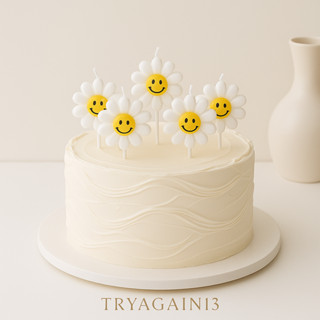 เทียน ดอกเดซี่ น่ารักมากสดใสสุดๆ 1แพค 4 ชิ้น