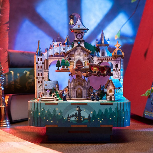 [ส่งด่วน กทม.] กล่องดนตรีไขลาน DIY ประกอบเอง Magical Castle ตัวต่อไม้ ของเล่นไม้ Tonecheer TQ064