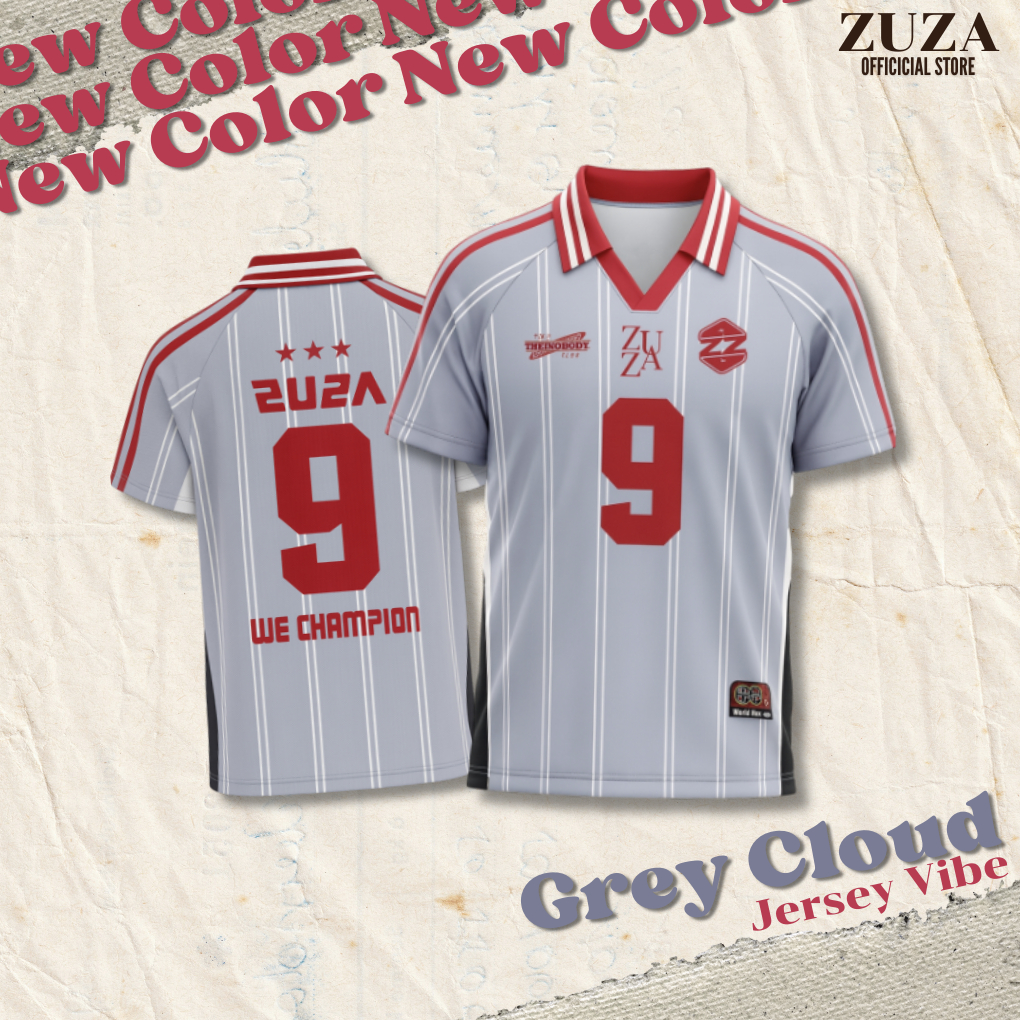 ZUZA 9 JERSEY Collection l เสื้อโปโลคอปก แขนสั้น ผ้าไมโครฯ ทรงOversize Unisex งานพิมพ์คมชัด ผ้านุ่มลื่น สวมใส่สบาย - ภาพย่อย 4