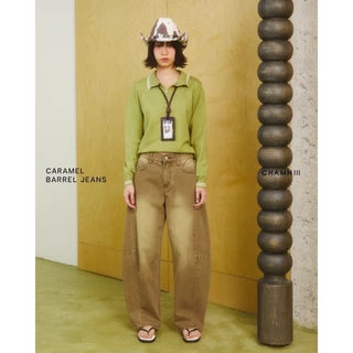 กางเกงยีนส์ CHAMNIII รุ่น Caramel Barrel Jeans