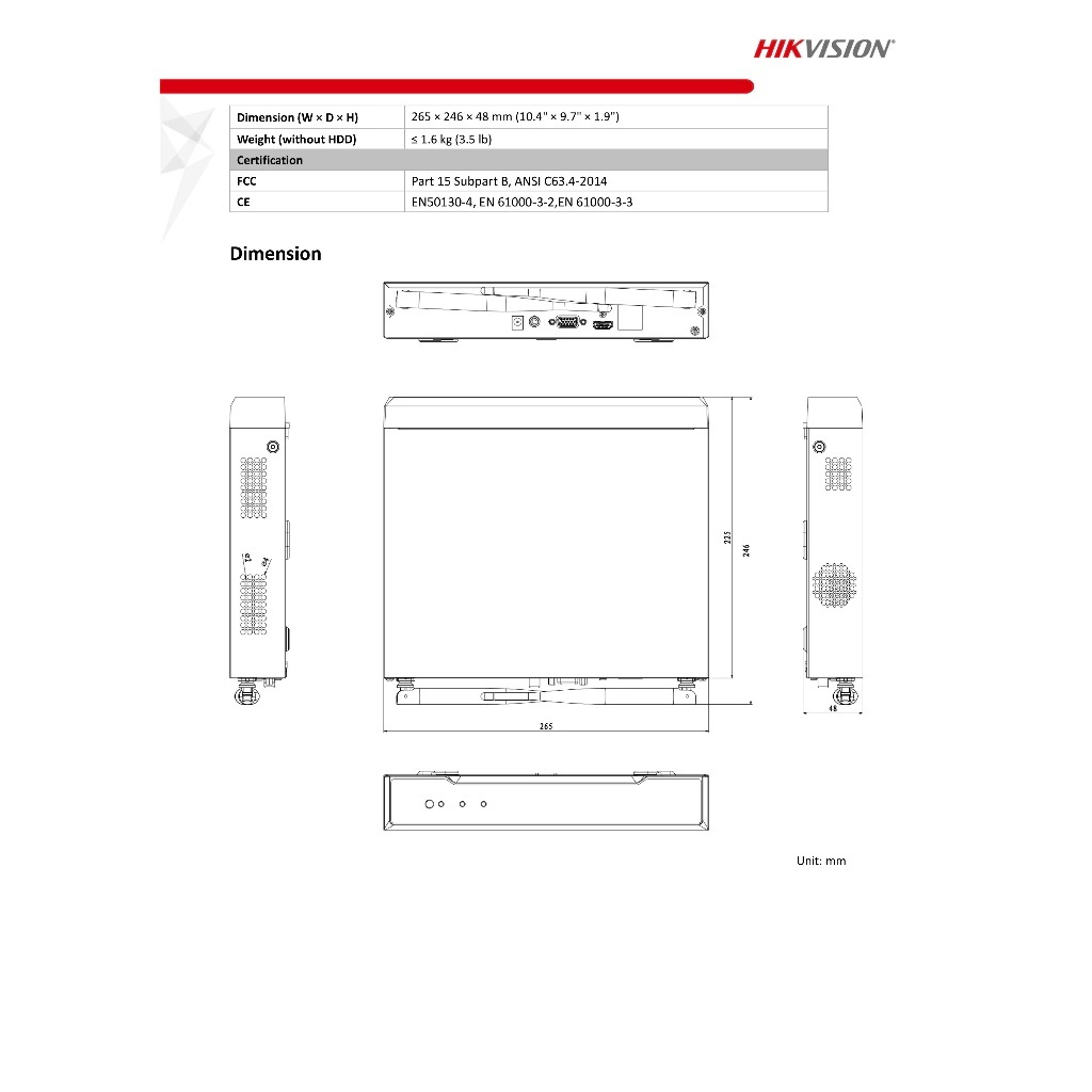HIKVISION ชุดกล้องวงจรปิด IP wifi kit 2MP รุ่น NK42W08H(E) : DS-7108NI-K1/W/M + DS-2CV1023G2-LIDW - รูปที่ 5