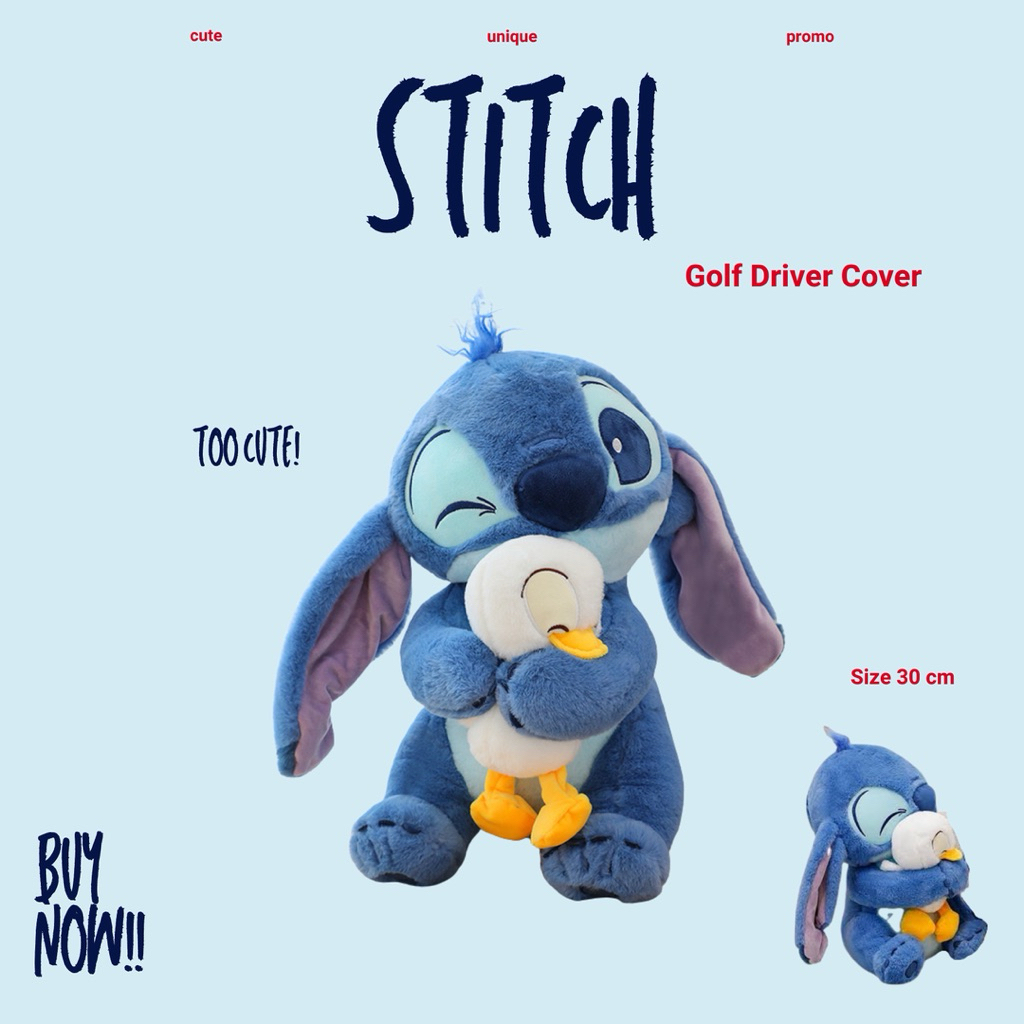( พร้อมส่ง ) Stitch สติช ตุ๊กตาสวมไม้กอล์ฟ Golf Driver Fairway Cover