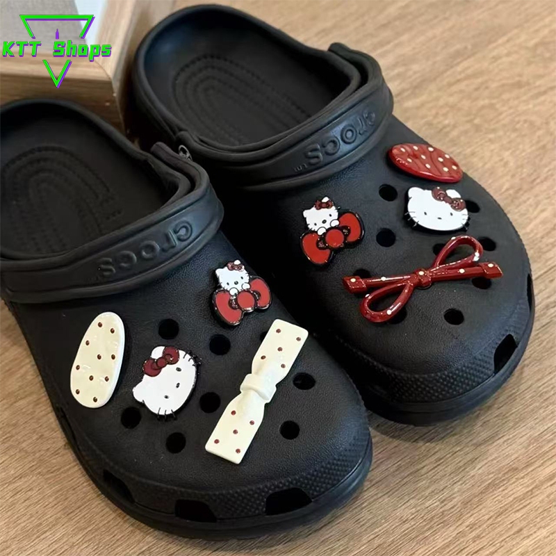 จิ๊บบิท คิตตี้น่ารัก ที่ติดรองเท้าแตะรู การ์ตูนแมวน้อย DIY ของขวัญเพื่อน