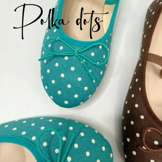 รองเท้าแมรี่เจนpolka dotรุ่นลายจุดไซซ์36-45