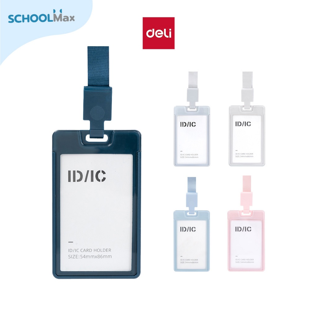 Deli ชุดที่ใส่บัตร พร้อมสายห้อยคอ 5 สีให้เลือก No.PZ32