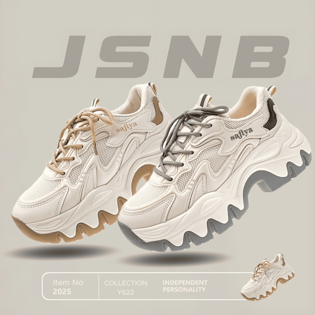 JSNB รองเท้ากีฬาลำลองผู้หญิง พื้นหนา ระบายอากาศได้ดี แฟชั่นเกาหลี Y622