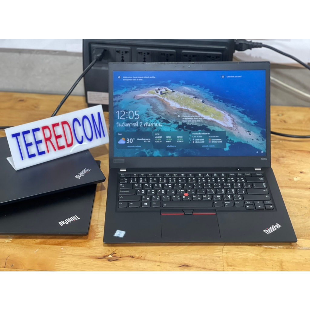 โน็ตบุ๊คมือสอง Lenovo Thinkpad T490s i7-8565U SSD M.2 Nvme 512-1000GB RAM16-32GB Win 10 Pro พร้อมใช้