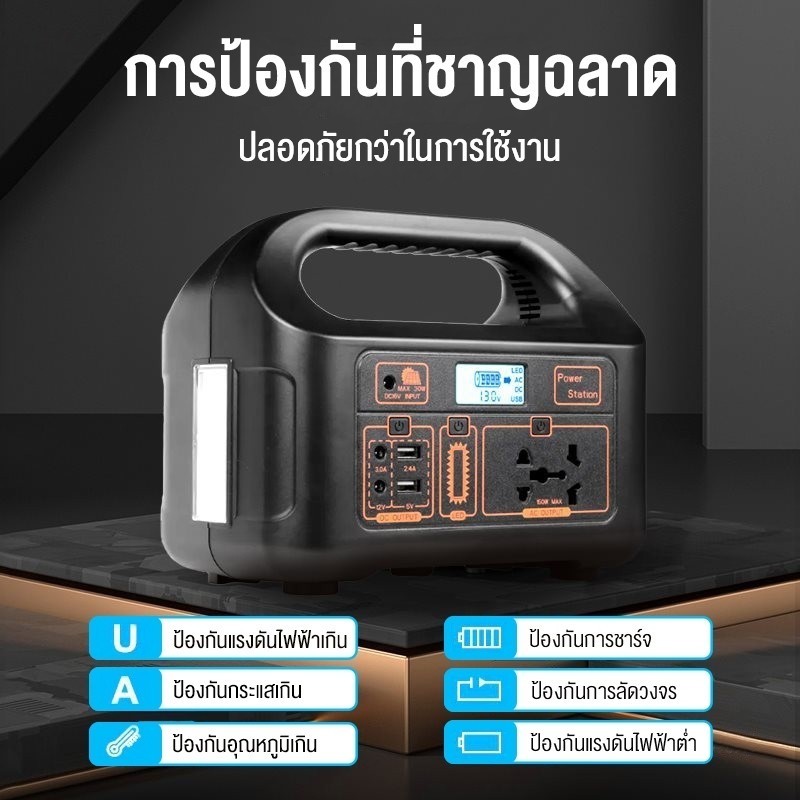 Portable Power Station สถานีพลังงานแสงอาทิตย์ 200W 78000mAh ชาร์จไฟบ้าน/แผงโซลาร์ได้ ใช้งานออฟฟิศชั่วคราว/คอนเสิร์ต - รูปที่ 6