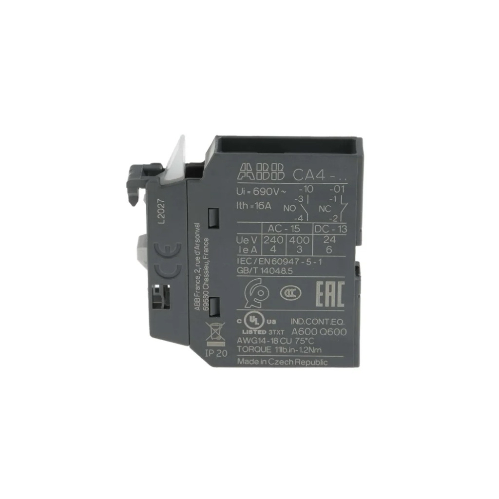 ABB Auxiliary Contacts คอนแทคช่วย รุ่น CA4 ตัวเลือก CA4-10 (1NO) CA4-01 (1NC) อุปกรณ์เสริม แมกเนติก 