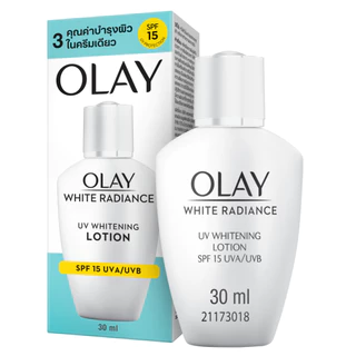 OLAY White Radiance UV Whitening Lotion SPF15 โอเลย์ ไวท์เรเดียนซ์ ยูวีไวทเทนนิ่งโลชั่น [30ml.]