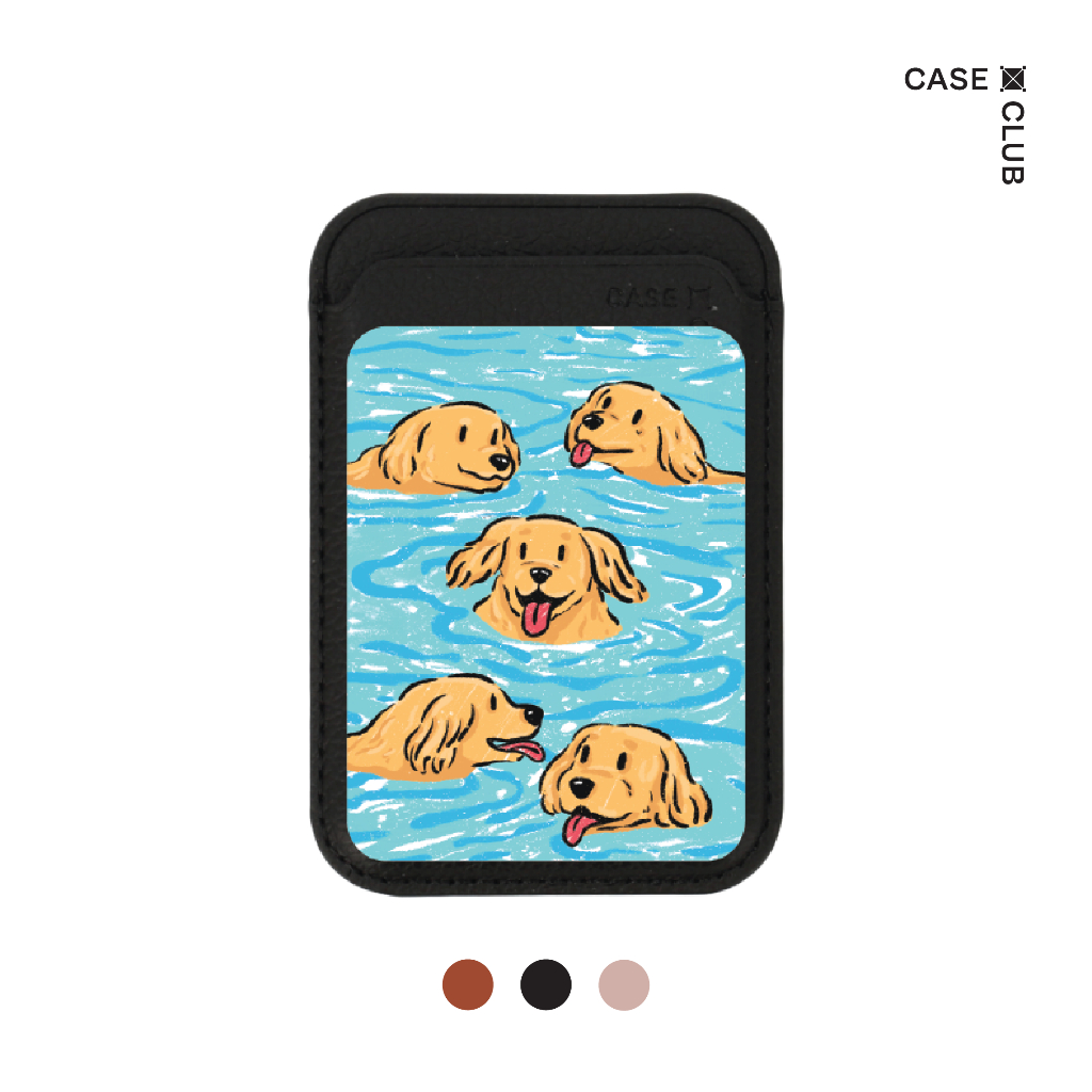 CaseClub Wallet กระเป๋าใส่บัตร ลาย Swimming Golden Retriever