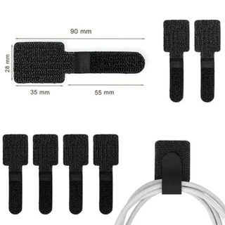 50/100pcs Reusable Cable Ties Fastening Wire Organizer สายไฟเชือกผู ้ ถือกาวในตัวปรับสายไฟสายรัดโต ๊ ะการจัดการ
