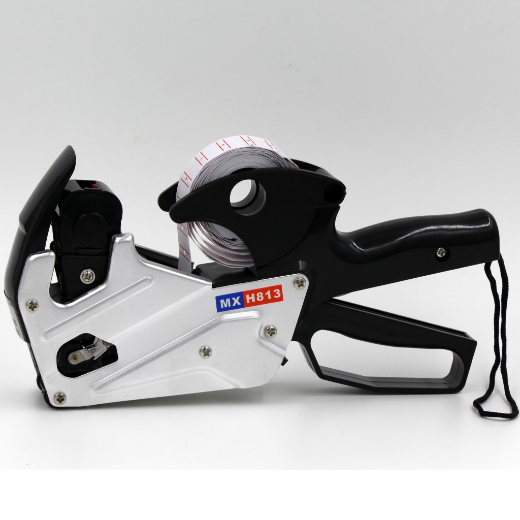 MX-H813 เครื่องยิงป้ายราคา อลูมิเนียม โลหะ ปืนยิงราคาสินค้า 1แถว 8หลัก Price Labeler ที่ติดป้ายราคา เครื่องยิงราคา