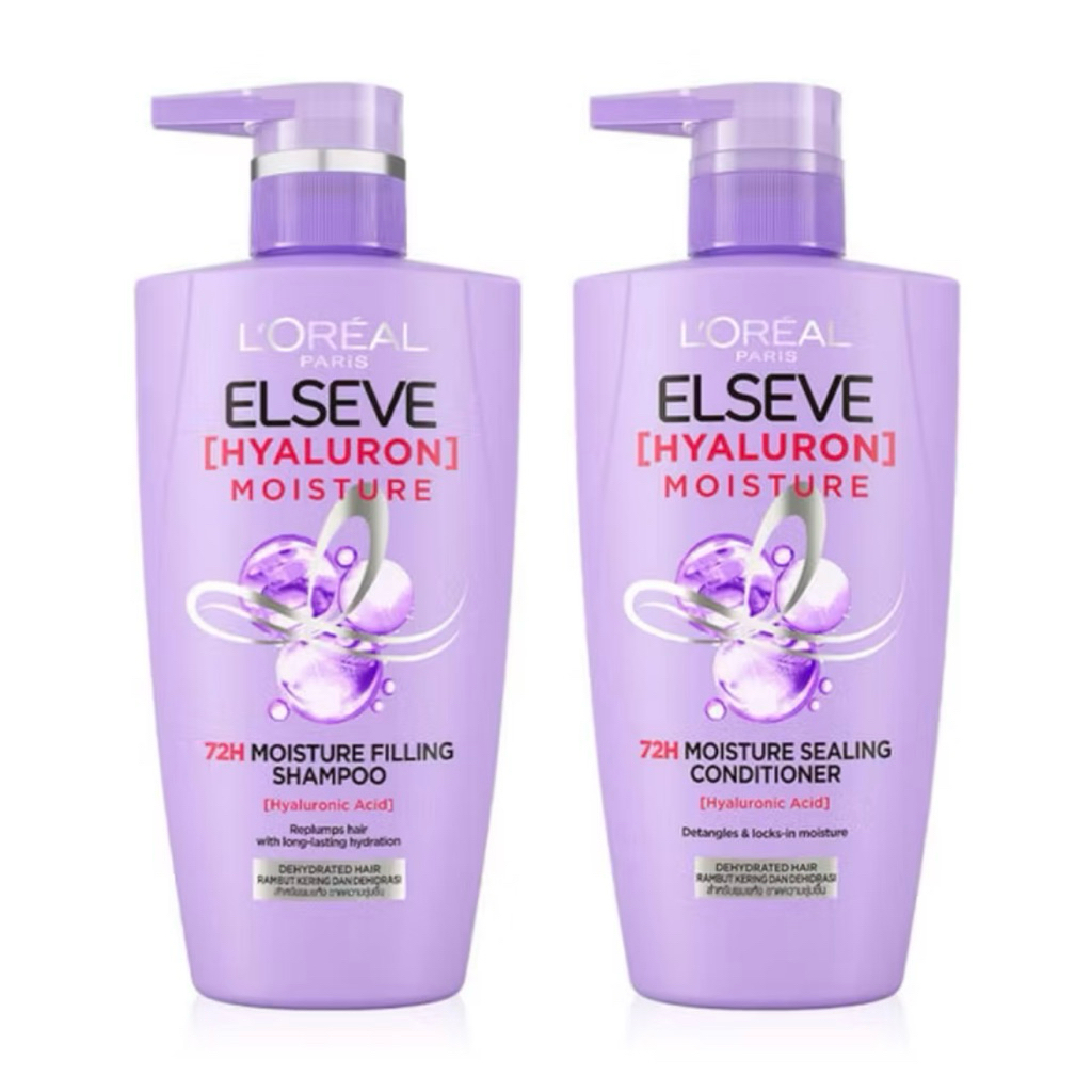 410 ml. แพ็คคู่ ผลิต 05/24 แชมพู+ครีมนวด Loreal Elseve Shampoo แชมพูลอรีอัล สำหรับผมแห้ง