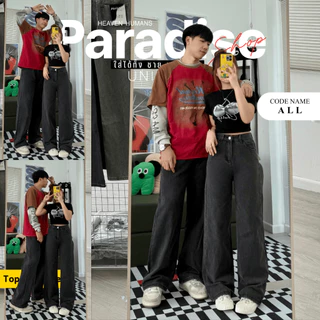 Paradise -Fade color denim | กางเกงยีนส์สีสนิม ทรงกระบอก ใส่ได้ ชาย - หญิง | Unisex - Men - Women - Jeans รหัส HD