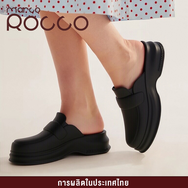 Marco Rocco รองเท้าแตะผู้หญิงเสริมส้น ส้นหนา5ซม เสริมความสูง พื้นนุ่ม กันน้ำ รองเท้าถาดหนารุ่นMR8014