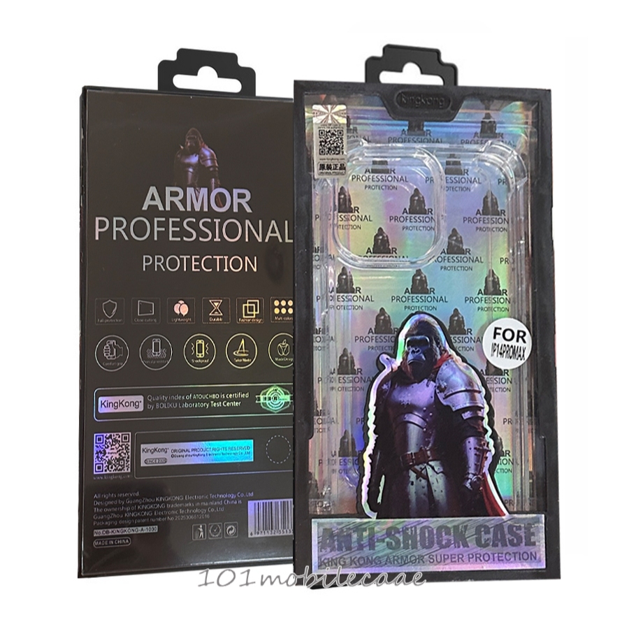 เคสใสกันกระแทก KINGKONG สำหรับ iPhone 15 13 pro max 14 16 promax/12 PRO/16PROMAX/11 PRO MAX/7 8 plus