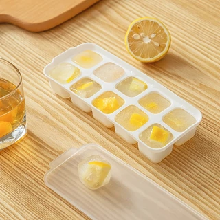 Goody Home ถาดทำน้ำแข็งพร้อมฝาปิด มี 10 ช่อง แพ็ค 2 ชิ้น แม่พิมพ์น้ำแข็ง กดออกง่าย