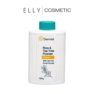 แป้งเดอร์มิสท์ dermist Rice and Tea Tree Power Cranberry Arbutin Powder แป้งฝุ่น ขนาด 25 50 100 กรัม