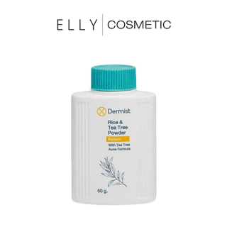 แป้งเดอร์มิสท์ dermist Rice and Tea Tree Power Cranberry Arbutin Powder แป้งฝุ่น ขนาด 25 50 100 กรัม