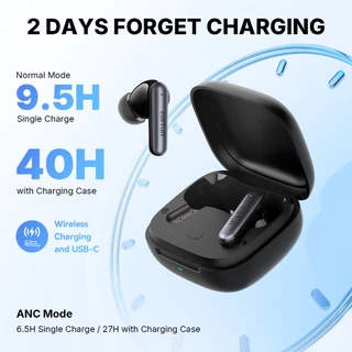 EarFun Air Pro 4i หูฟังบลูทูธ ANC 50dB Hybrid Hi-Res LDAC ไมค์ AI 6 ตัว ไทเทเนียม 11 มม.