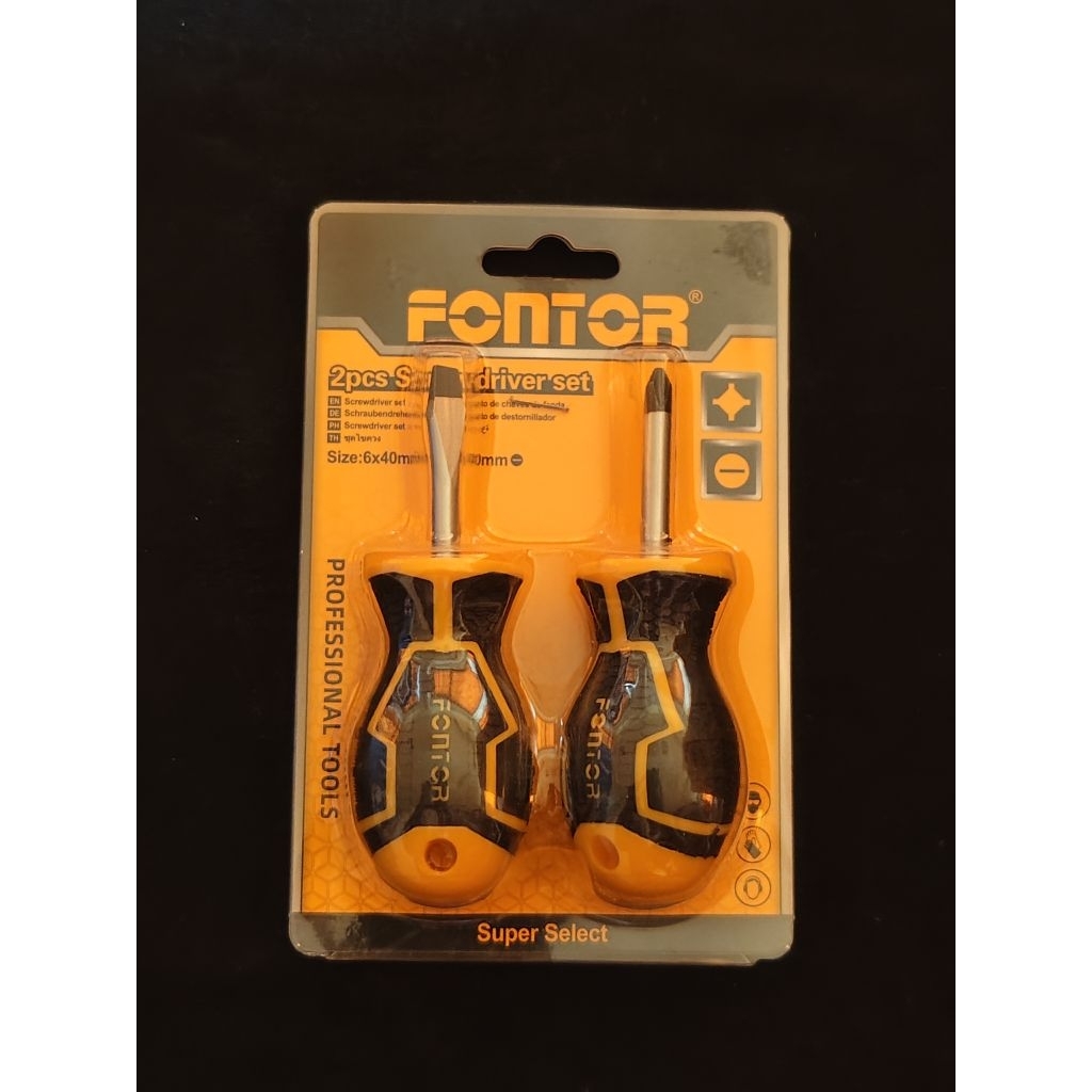 FONTORไขควงมินิ หัวแบนและหัวแฉก จับกระชับขันสบาย ของแท้ราคาประหยัดส่งไวส่งทุกวัน!!