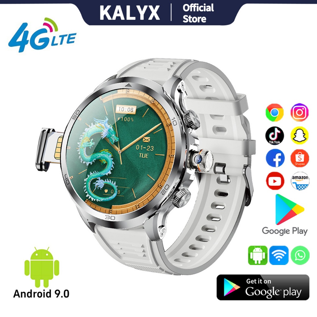 KALYX 2025 Smartwatch H19 สมาร์ทวอทช์ WIFI ใส่บัตรโทรศัพท์เพื่อโทรออกและรับสายหน้าจอ OLED 1.95 นิ้ว 