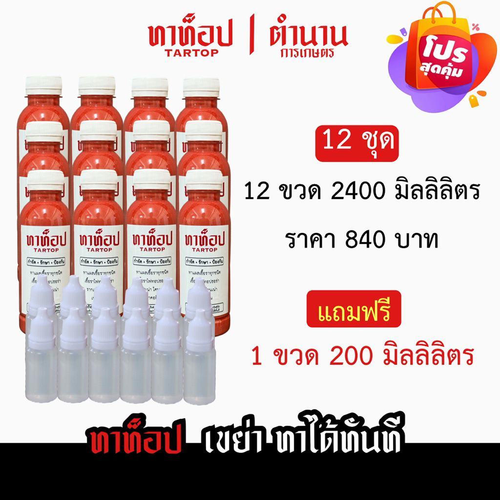 ทาท็อป ทาแผล 12 ขวด แถมฟรี 1 ขวด 840 บาท