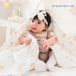 DreamWhale ผ้าห่มนวมใยไผ่ 2in1 หายใจผ่านได้ นุ่มมาก ระบายอากาศดีเยี่ยม รุ่นไม่หล่นพื้น แรกเกิดถึง 4 ขวบ