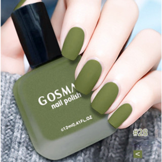 GOSMAN 12ML ยาทาเล็บฝ้า ไม่ต้องอบ ไม่ต้องลอกยาทาเ สีทาเล็บแม…