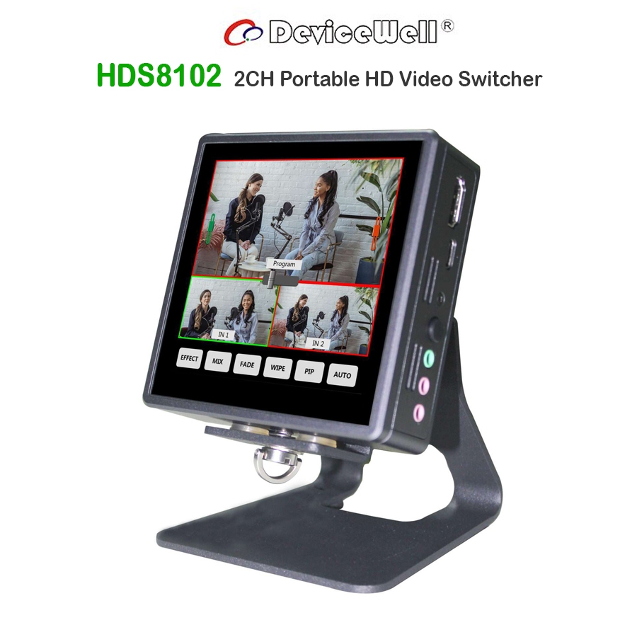 DeviceWell HDS8102 2-CH Portable HD Video Switcher (รับประกัน 1ปี)