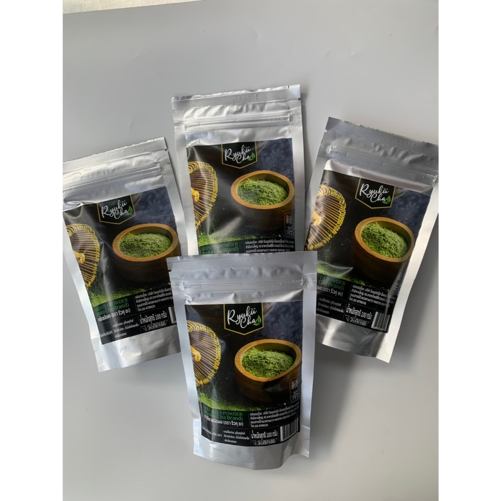 ริวคุชะ ชาเขียว 100% 100 g ชาเขียวชนิดผง 100g เนื้อบดละเอียดพิเศษ