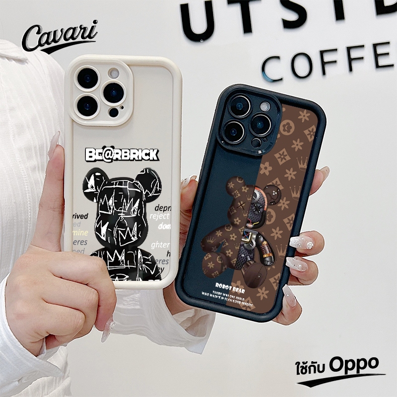 เคสโทรศัพท์ OPPO A17 A57 A3s A18 A53 A16 A58 A7 A17K A5 A38 A54 A12 A77 A15 A9 A5s A78 Reno 6F การ์ตูนหมีรุนแรงกันกระแทก