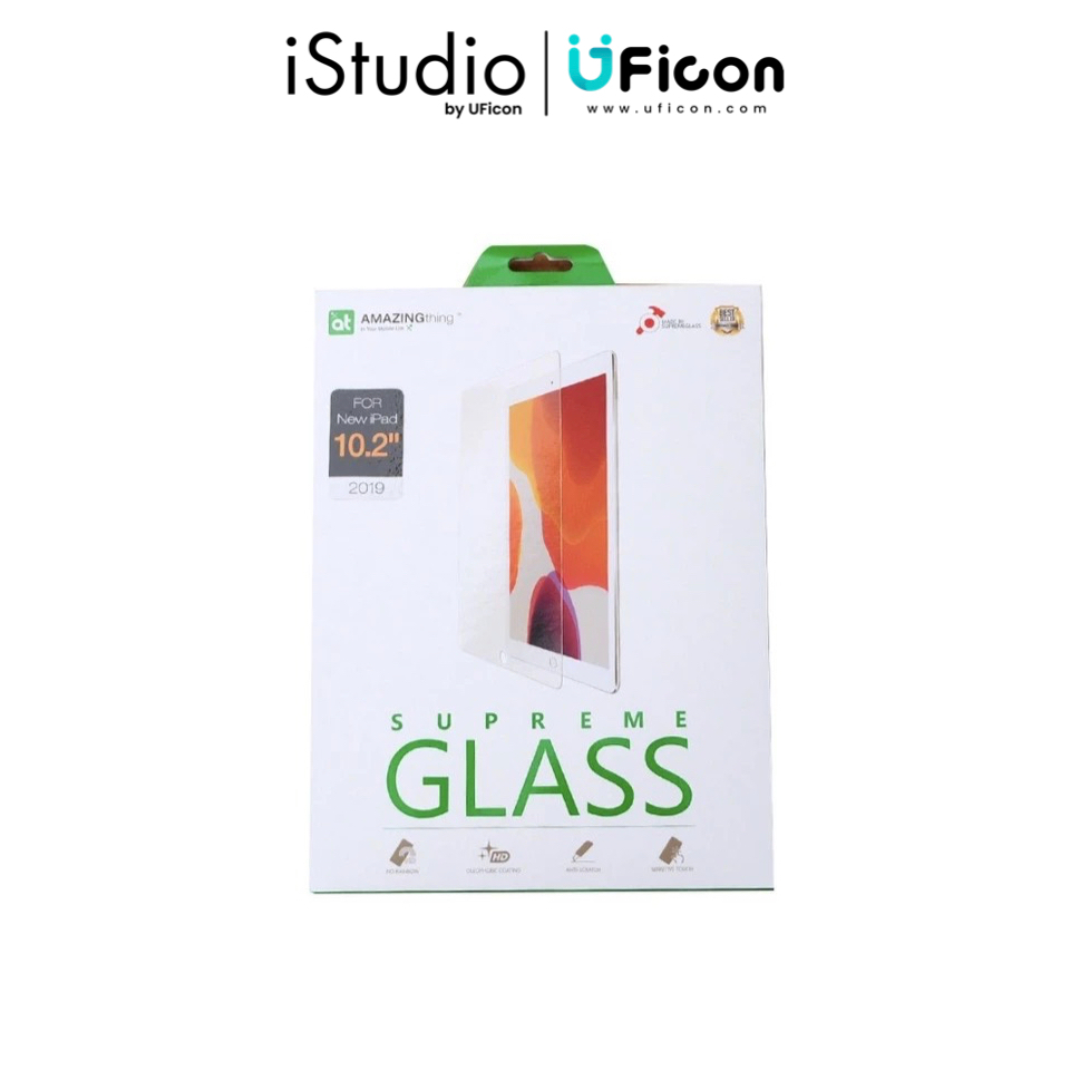 ฟิล์มกันรอย : AMAZINGthing Supreme Glass for iPad Gen 7th/8th (10.2) - Crystal iStudio by UFicon