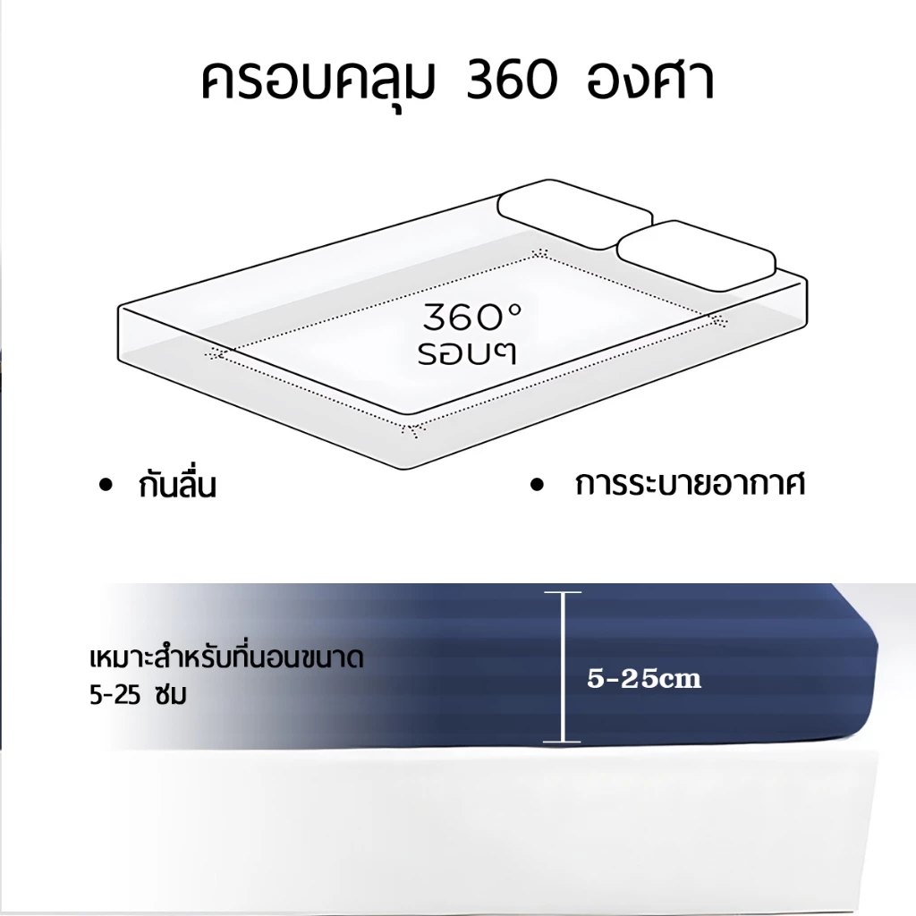 ผ้าปูที่นอน Satin 6ฟุต/5ฟุต/4ฟุต/3.5ฟุต/3ฟุต thumbnail 7