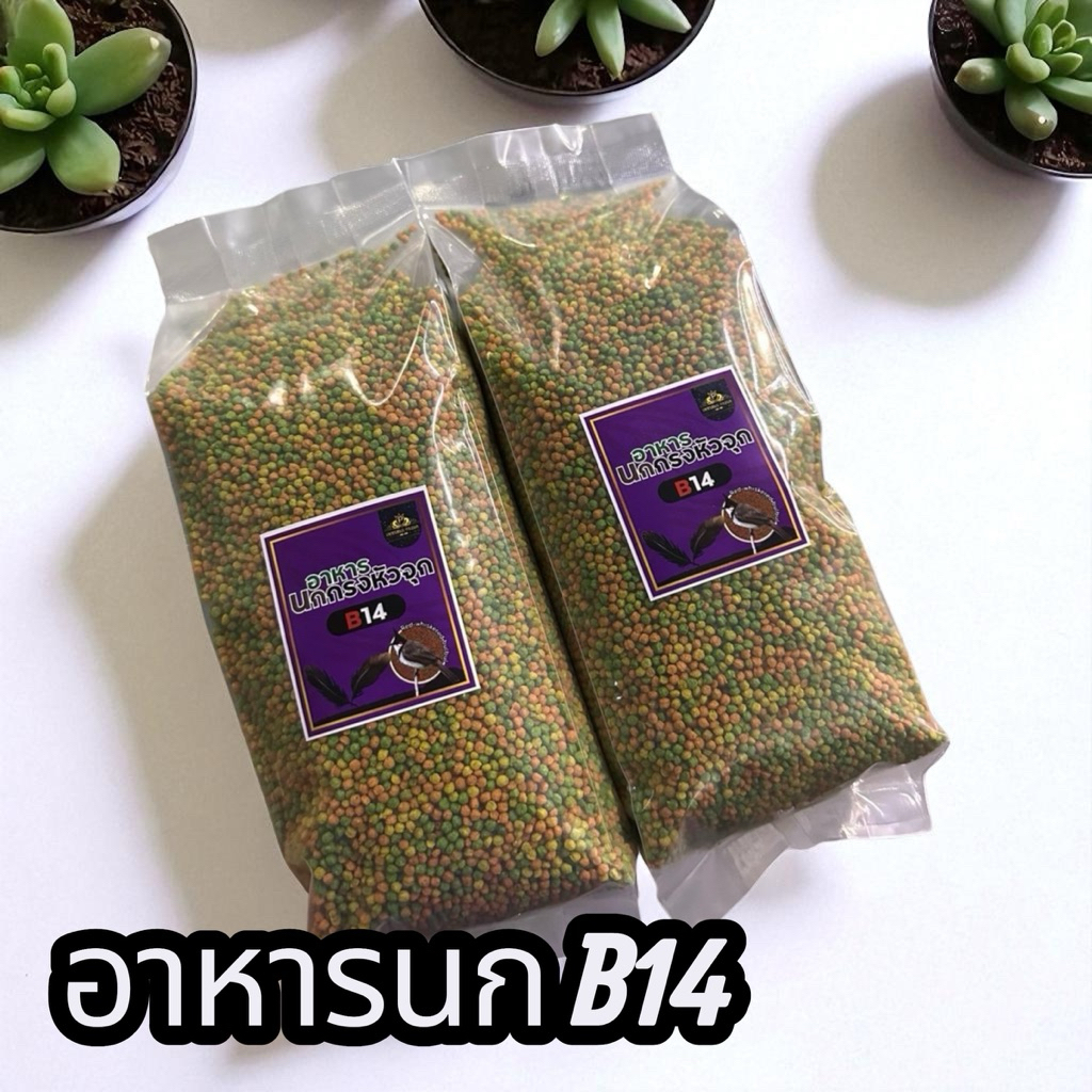 อาหารนกสำหรับนกกรงหัวจุก บี14 ขนาด 1 กก