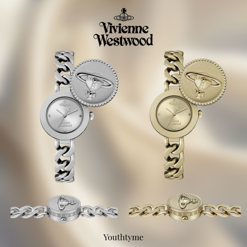 นาฬิกาเเฟชั่น2025🔥ใหม่ล่าสุดด Orb Button Ladies watch VV323CPGD✨