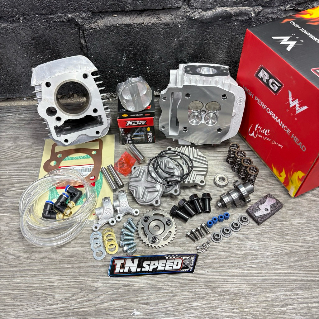 ชุด wave125 4วาล์ว ฝาRG ลูกKDR ขนาด56-67 ใส่เวฟ125iบังลม/เวฟ125คาบูทุกปี