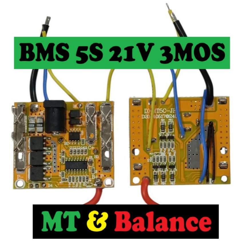 BMS Li-ion 3.7V 5S 21V MT 3MOS & Balance บอร์ดป้องกันแบตเตอรี่